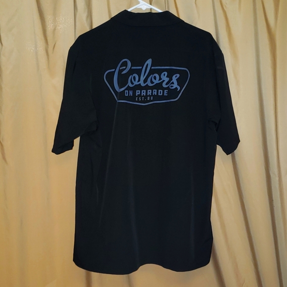 Make offer! Mens black collar button down VanSport. Sz XL. Colors on Parade. - Picture 6 of 6